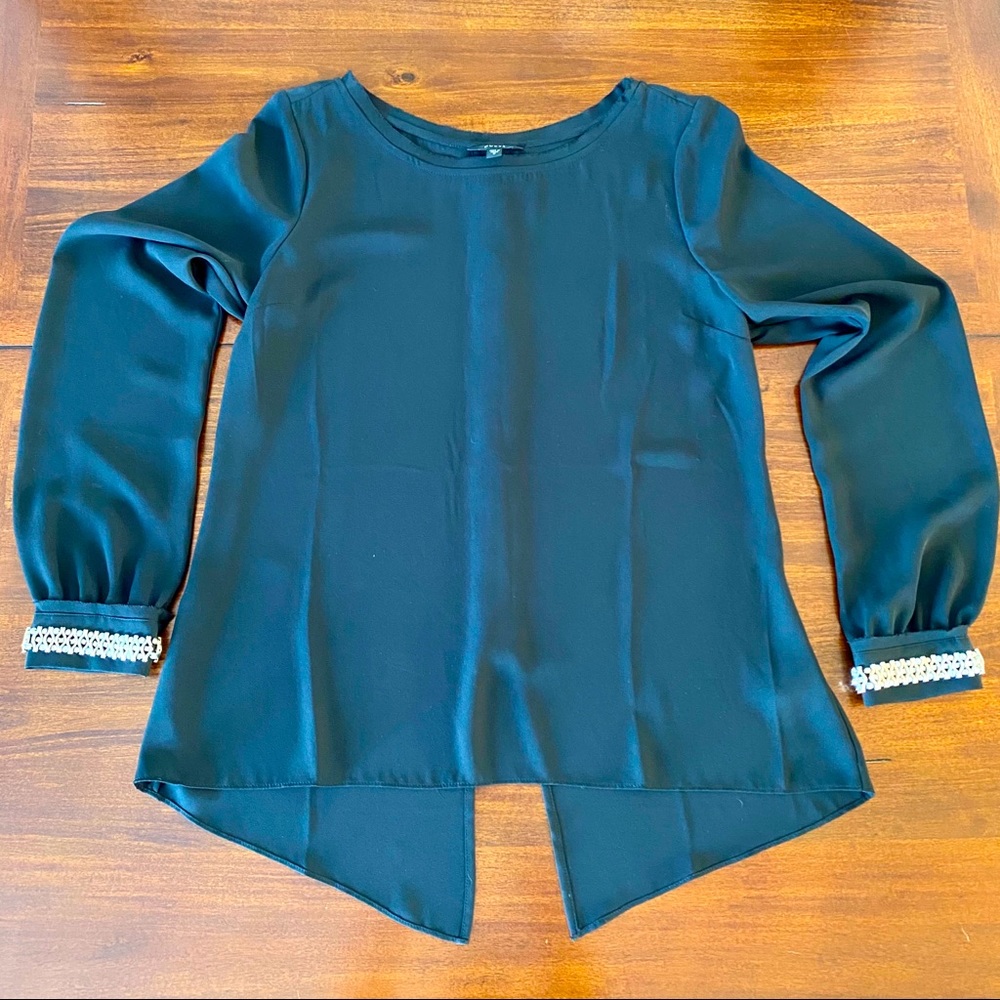 NWOT Guess Blouse with Pearl and Metallic Accents